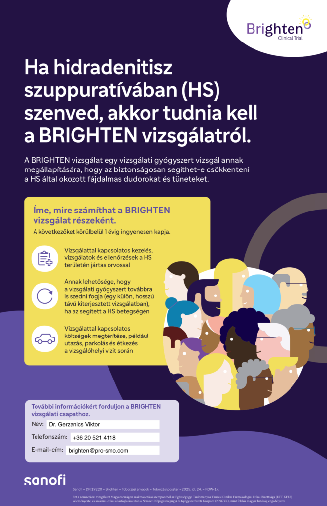 BRIGHTEN vizsgálat a hidradenitisz szuppuratívára